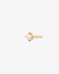 EVANGELINE | Single White Pearl Stud Earring