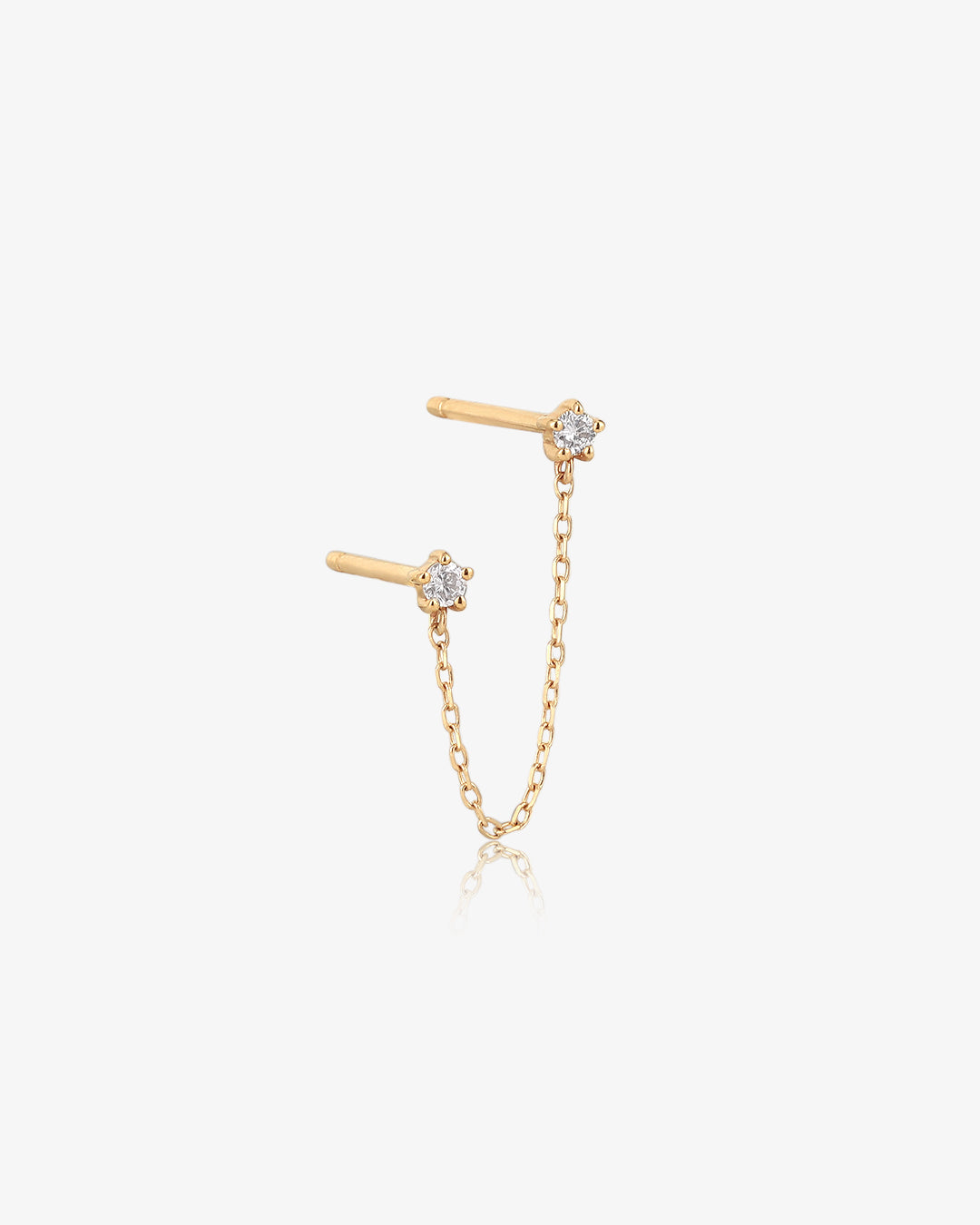 ESTELLE | Double Diamond Chain Drop Earring