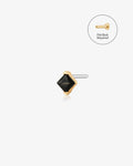 LYDIA | Princess-cut Black Spinel Threadless Flatback Earring