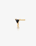 JETT | Black Spinel and White Sapphire Drop Stud Earring