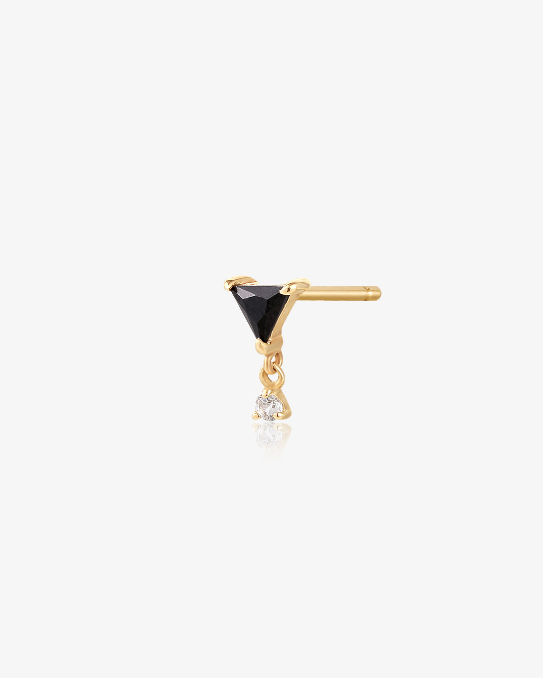 JETT | Black Spinel and White Sapphire Drop Stud Earring