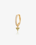 PERI | Peridot and White Sapphire Huggie Hoop