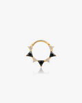 TESSA | Black Spinel and White Sapphire Clicker Hoop