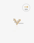 HOPE | Lab Grown Diamond Wishbone Threadless Flatback Earring
