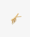 KORA | Dangling Lab Grown Diamond Beaded Climber Stud Earring