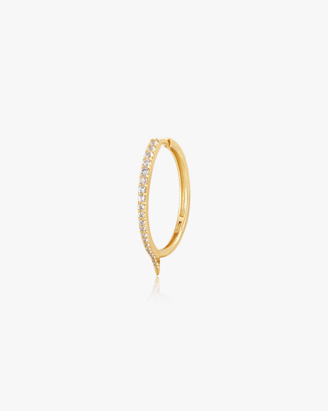 LACEY | White Sapphire Huggie Hoop