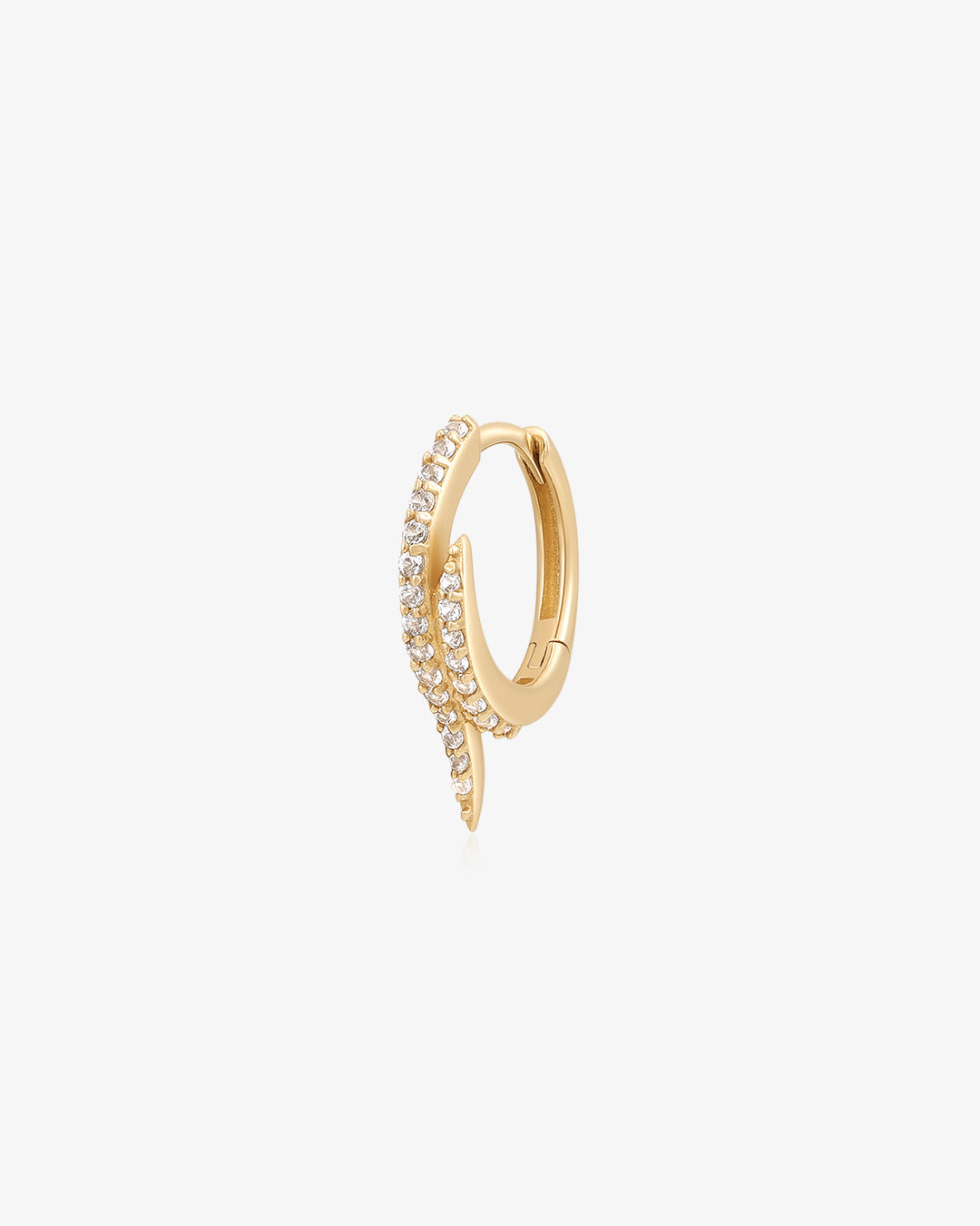 GIANNA | White Sapphire Swirl Huggie Hoop