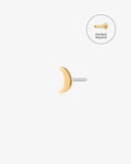 CRESCENT | Moon Threadless Flatback Earring
