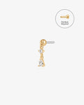 PIPER | White Sapphire Drop Threadless Flatback Earring