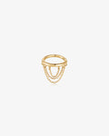 BROOKLYN | Triple Draped Chain Clicker Hoop