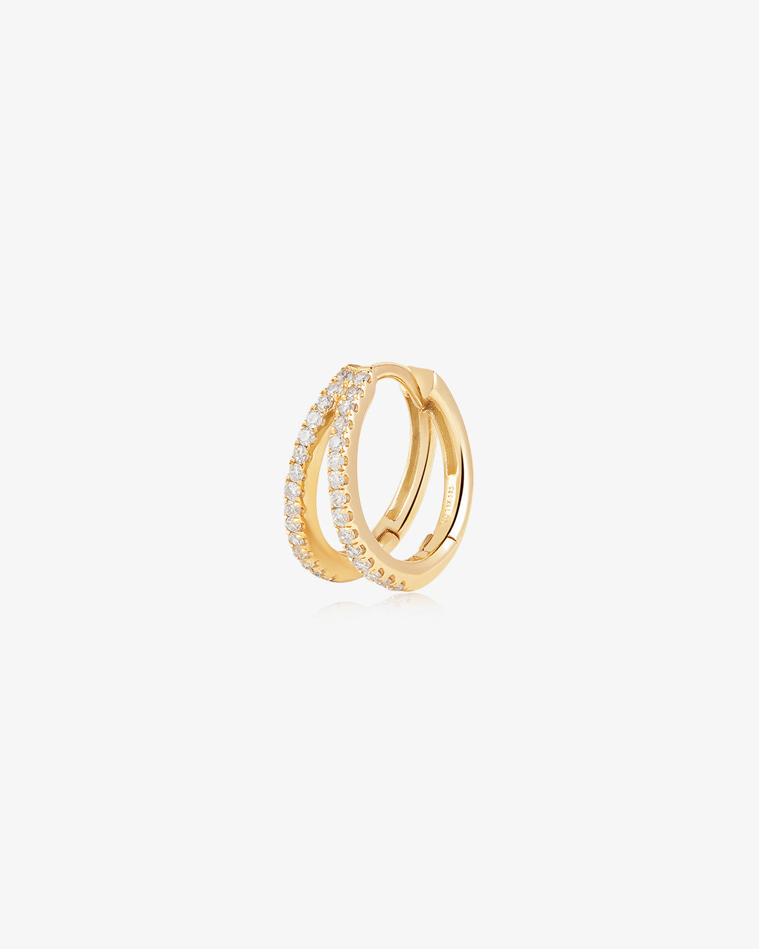 FINLEY | Lab Grown Diamond Double Row Huggie Hoop