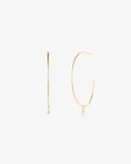 PIROUETTE | Single Floating Diamond Hoop Earring