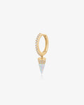 JANIS | Opal and Lab Grown Diamond Drop Huggie