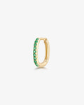 TWIGGY | Single Lab Grown Emerald Paperclip Huggie