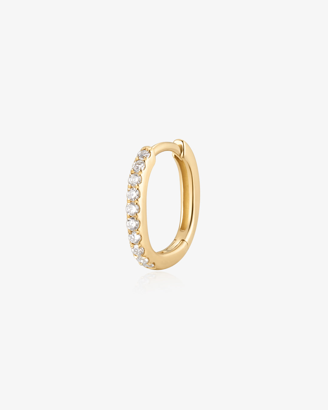 HALLIE | Bead Set Lab Grown Diamond Huggie