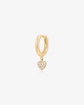 ADELINE | Pave Lab Grown Diamond Heart Huggie