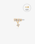 DIANA | Dangling Diamond Threadless Flatback Earring