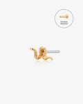 MEDUSA | Snake Threadless Flatback Earring