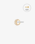 SELENE | Diamond Crescent Moon Threadless Flatback Earring
