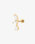LEONA | Marquise Dangle Lab Grown Diamond Threaded with Flatback