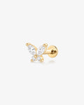 CASSANDRA | Marquise Lab Grown Diamond Butterfly Threaded Flatback