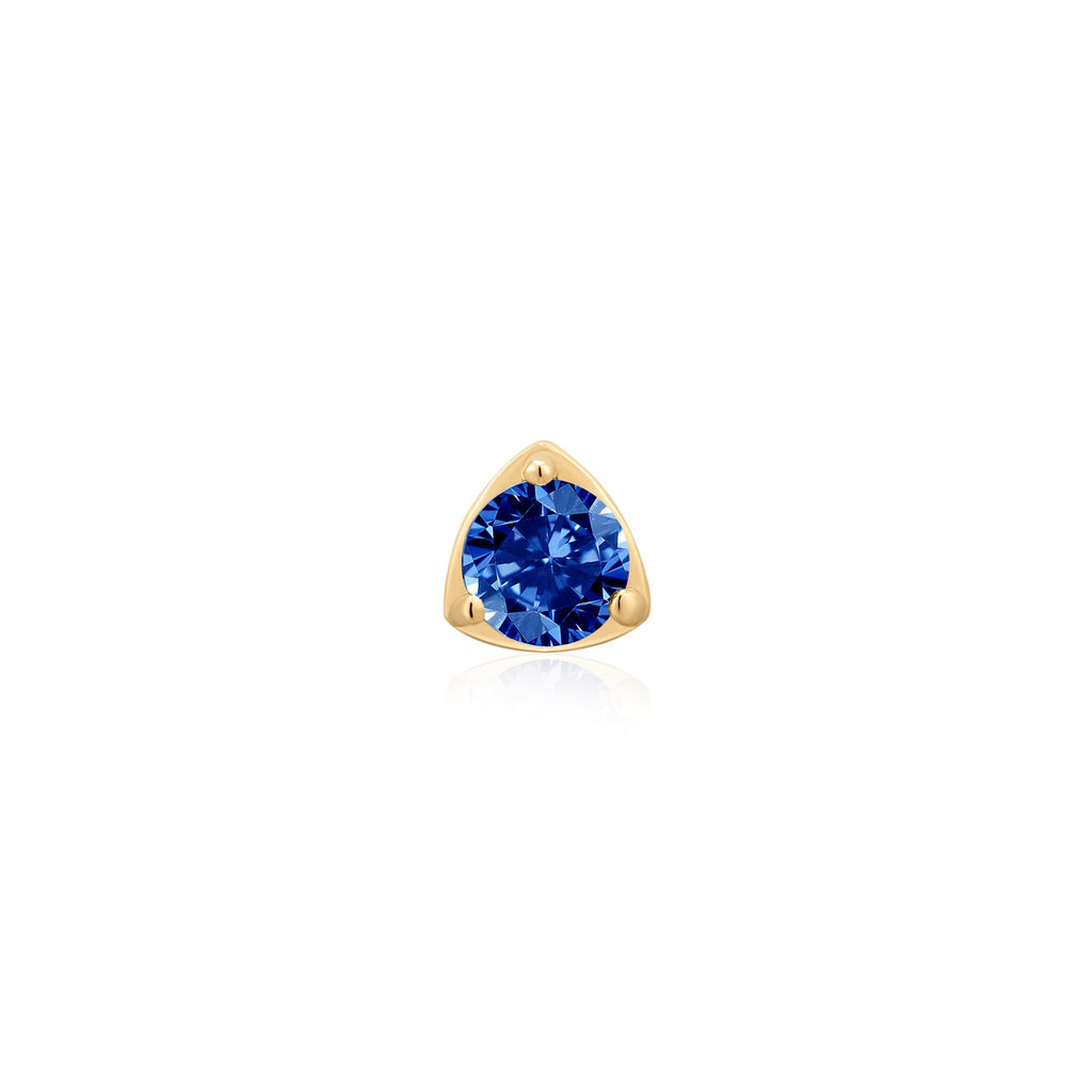 INDIGO | Lab Grown Sapphire Threaded with Flatback