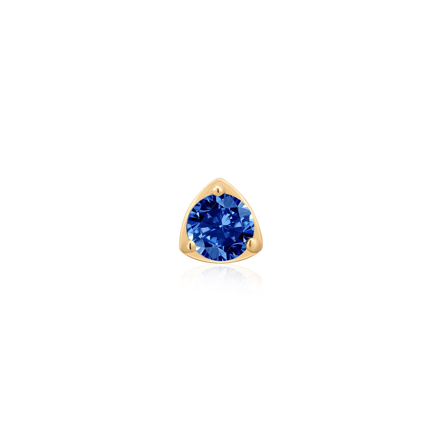 INDIGO | Lab Grown Sapphire Threaded with Flatback