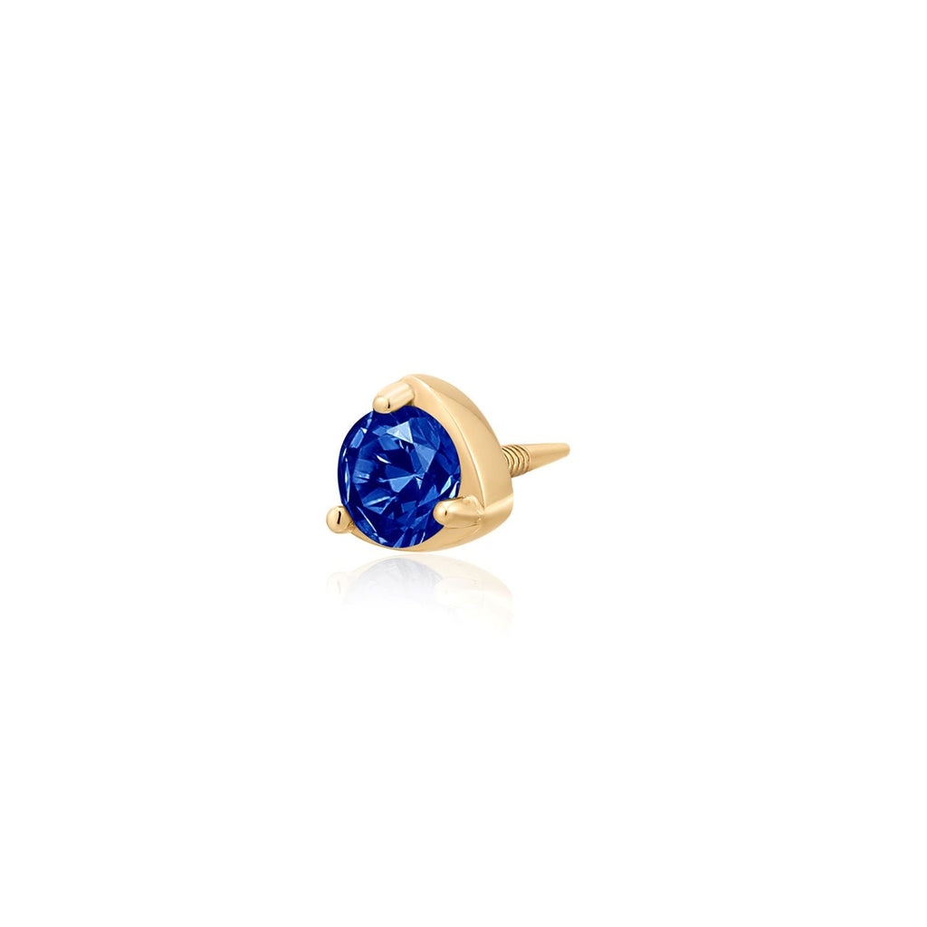INDIGO | Lab Grown Sapphire Threaded with Flatback