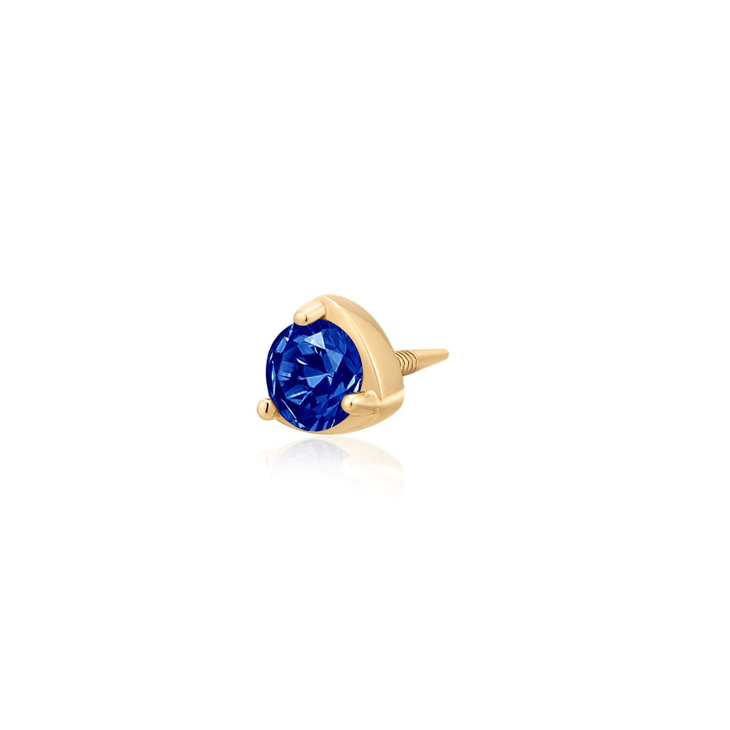 INDIGO | Lab Grown Sapphire Threaded with Flatback