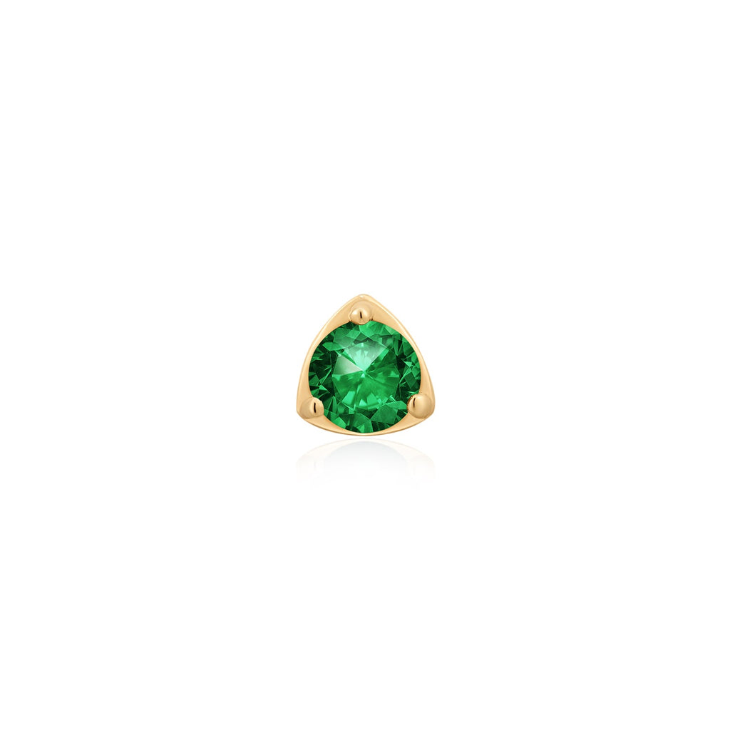 VERDE | Lab Grown Emerald Threaded with Flatback