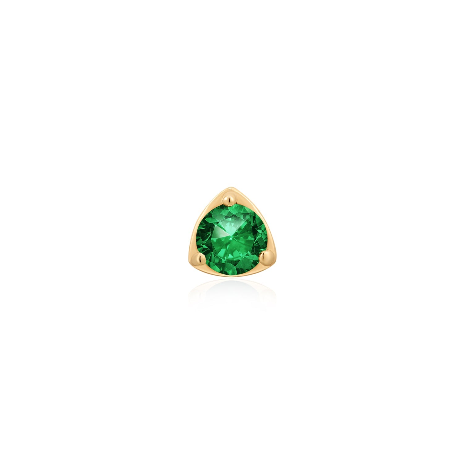 VERDE | Lab Grown Emerald Threaded with Flatback