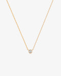 NOLA | Diamond Bezel Necklace with Dual Chain