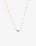 AMIRA | Turquoise & White Sapphire Waterfall Necklace
