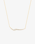 NICO | White Sapphire Curved Necklace