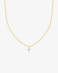 CHASSE | Pear Shape Floating Diamond Necklace