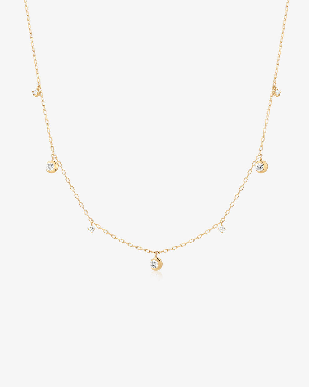 SOLARA | Bezel Half Moon Lab Grown Diamond Necklace
