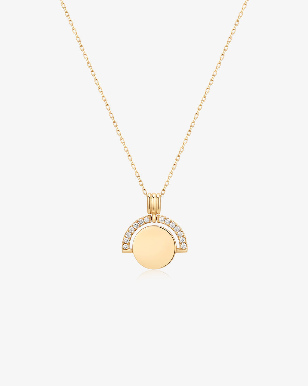 RANIA | Bead Set Lab Grown Diamond Circle Necklace