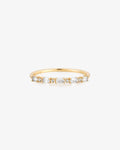 LUNA | Baguette and Round White Sapphire Band Ring