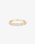 GLENNA | Pear and Round White Sapphire Half-Eternity Ring
