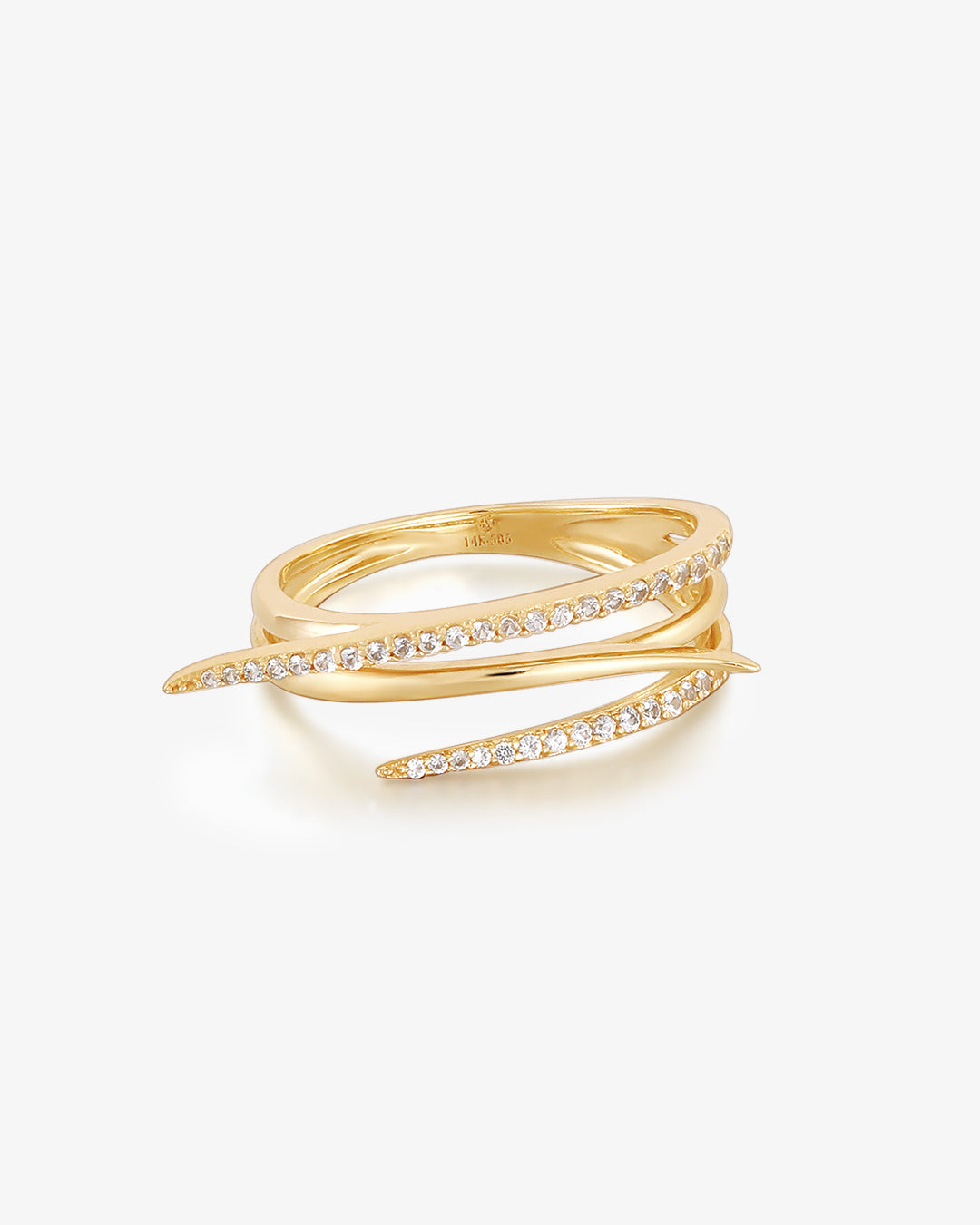 CRIMSON | White Sapphire Twisted Swirl Ring