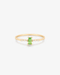 JOVIE | Tsavorite and Lab Grown Diamond Ring