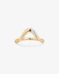 Curved Lab Grown Diamond Figure Ring #7