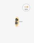 DELPHI | Grey Diamond Threadless Flatback Earring