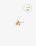 ARIA | Trio Dots Single Threadless Flatback Earring
