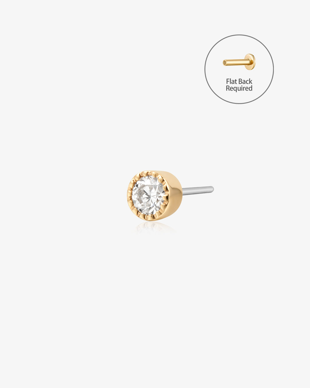 EMILY | Beaded LGD Threadless Flatback Earring