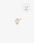ANDI | Starburst White Sapphire Threadless Flatback Earring