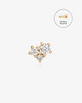 GRACIE | Natural Diamond Threadless Flatback Earring