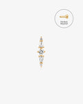 SAVANNAH | White Sapphire Threadless Flatback Earring