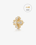 FOXY | Lab Grown Diamond Fancy Cross Threadless Flatback Earring
