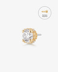REMY | Lab Grown Diamond Accented Threadless Flatback Earring